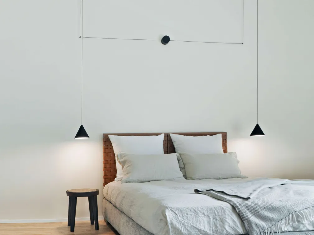 Lampada a sospensione String Light Cone & Sphere di Flos