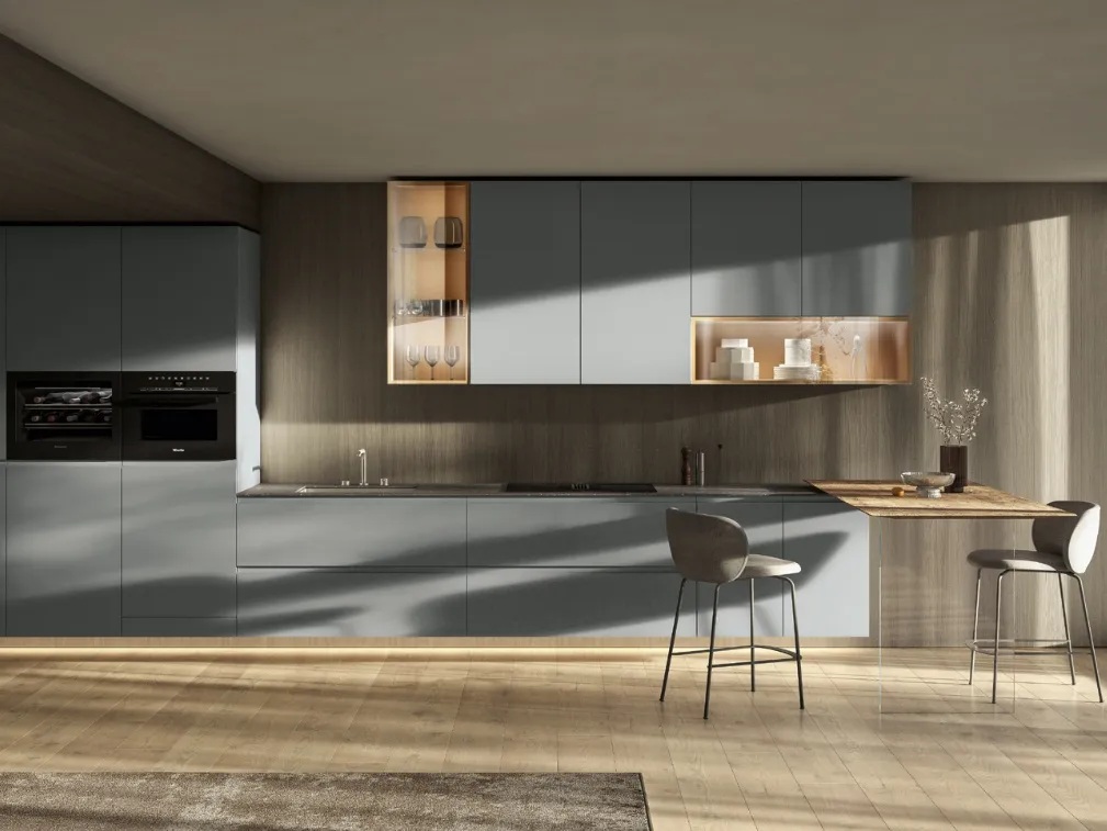 Cucina Design con penisola 36e8 Cut Project 2827 di Lago